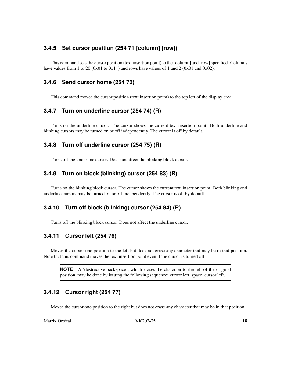 Matrix Orbital VK202-25 Legacy User Manual | Page 22 / 49