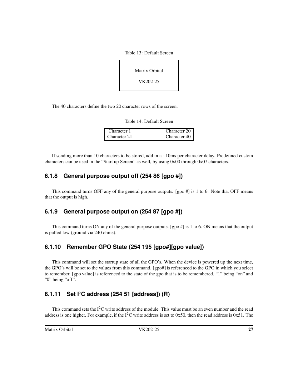 Matrix Orbital VK202-25 Legacy User Manual | Page 31 / 49