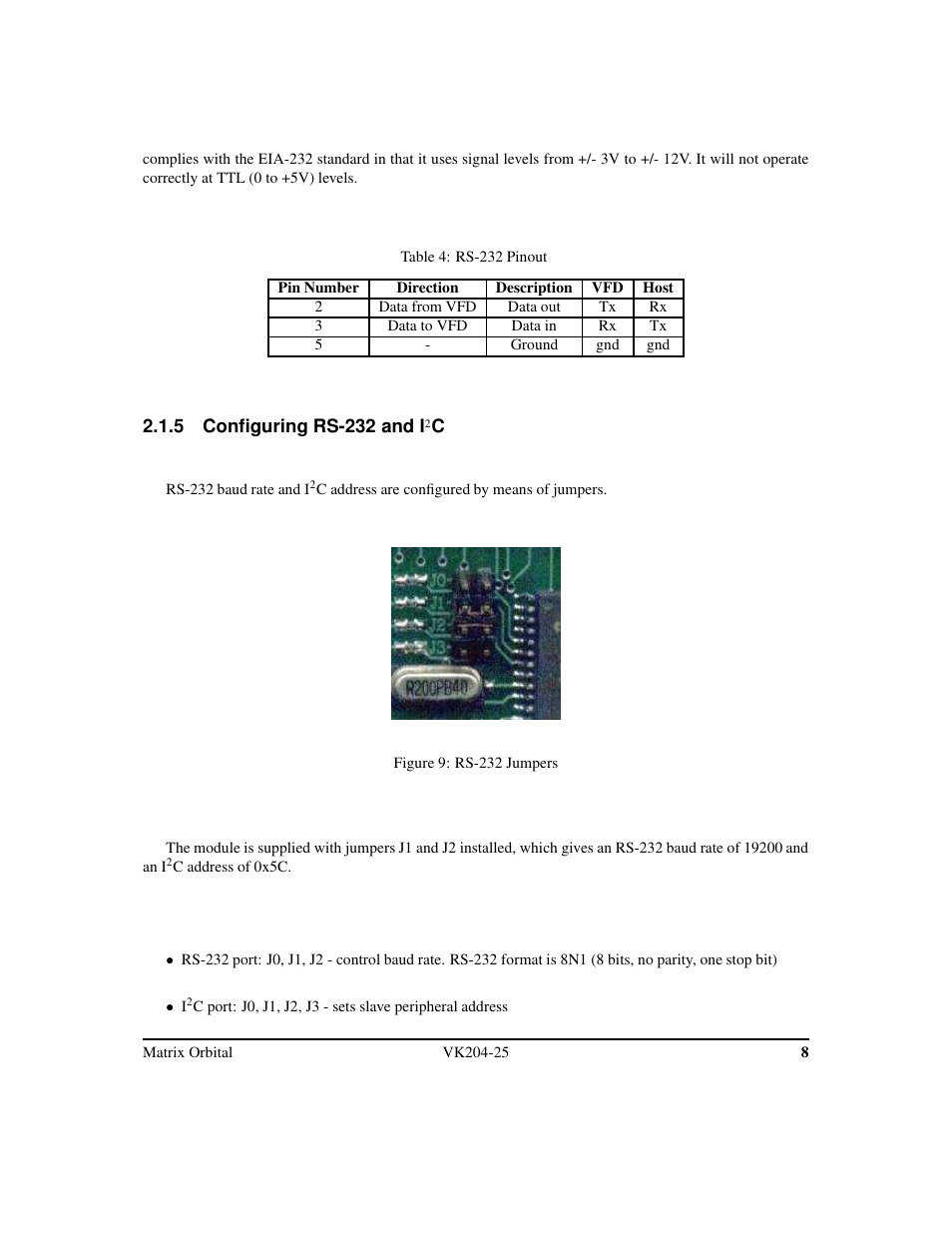 Matrix Orbital VK204-25 Legacy User Manual | Page 11 / 38