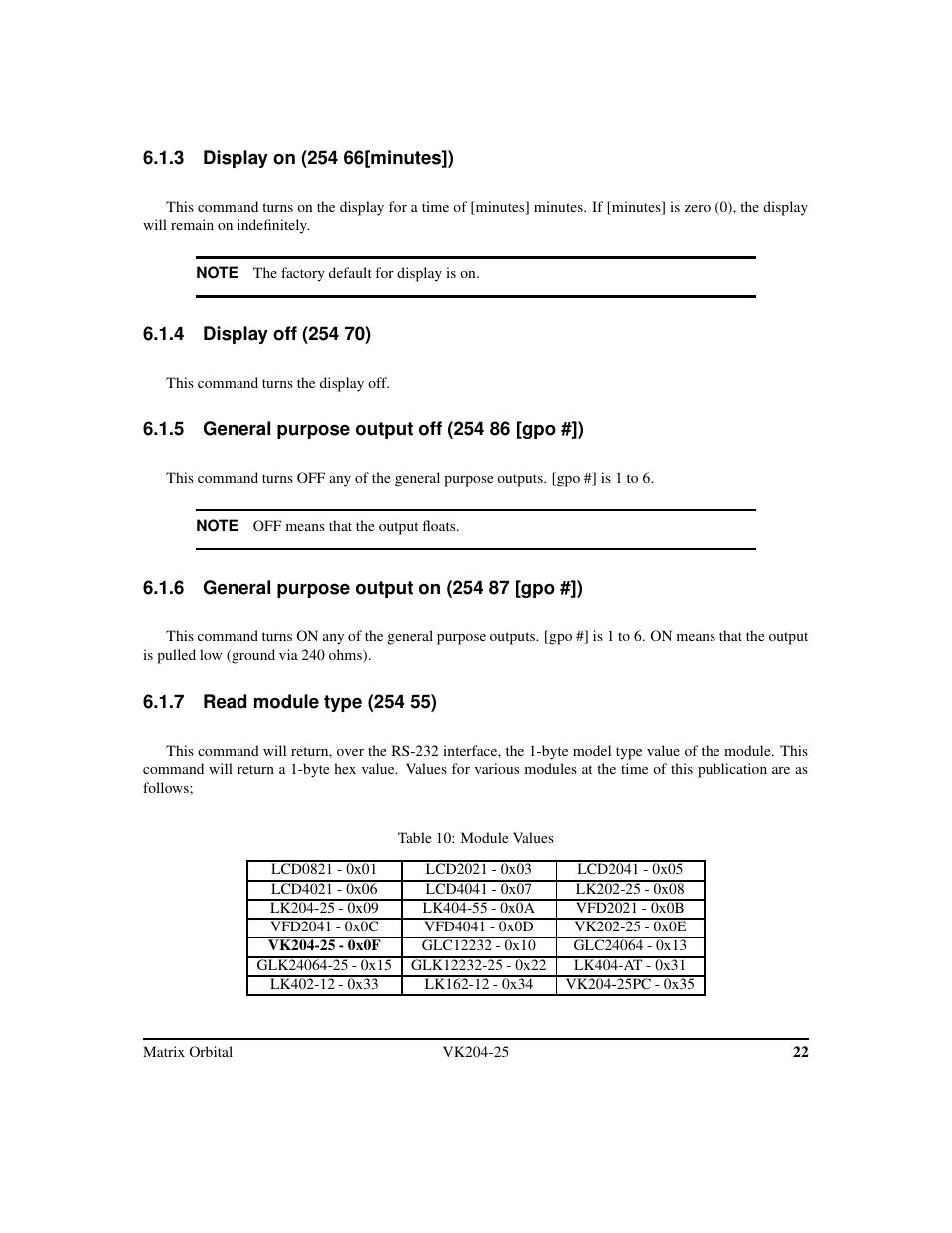 Matrix Orbital VK204-25 Legacy User Manual | Page 25 / 38