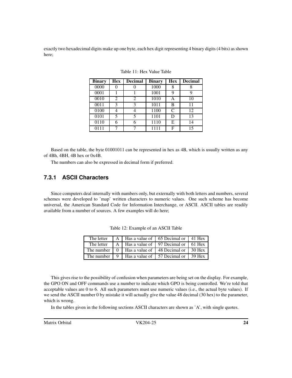 Matrix Orbital VK204-25 Legacy User Manual | Page 27 / 38