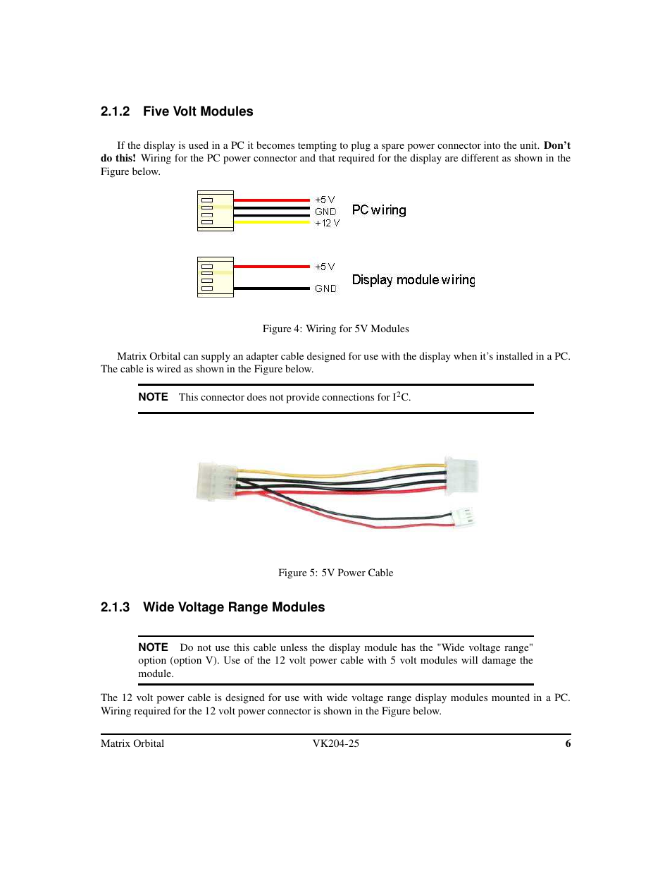 Matrix Orbital VK204-25 Legacy User Manual | Page 9 / 38
