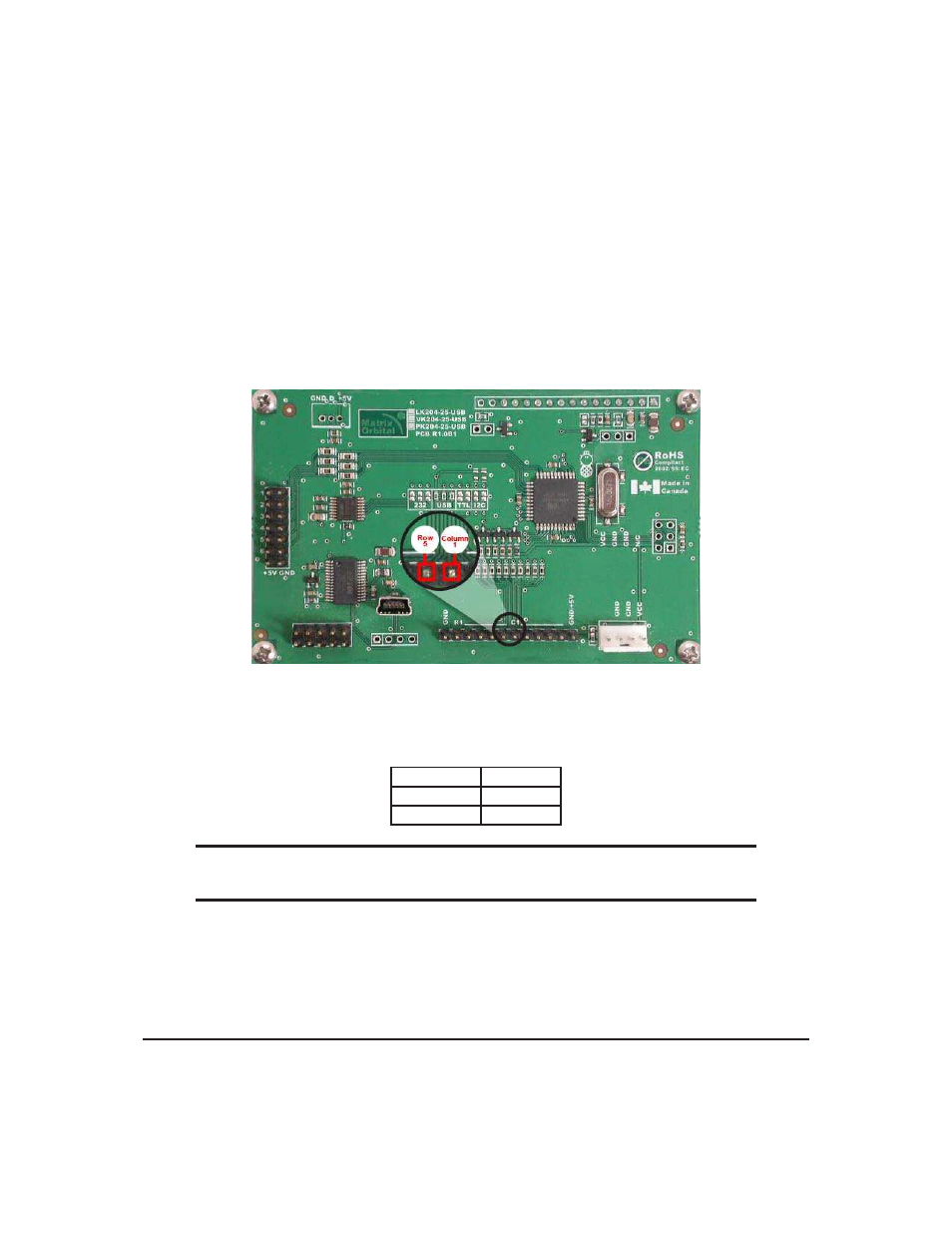 3 manual override, 4 usb header | Matrix Orbital VK204-25 Legacy User Manual | Page 13 / 57