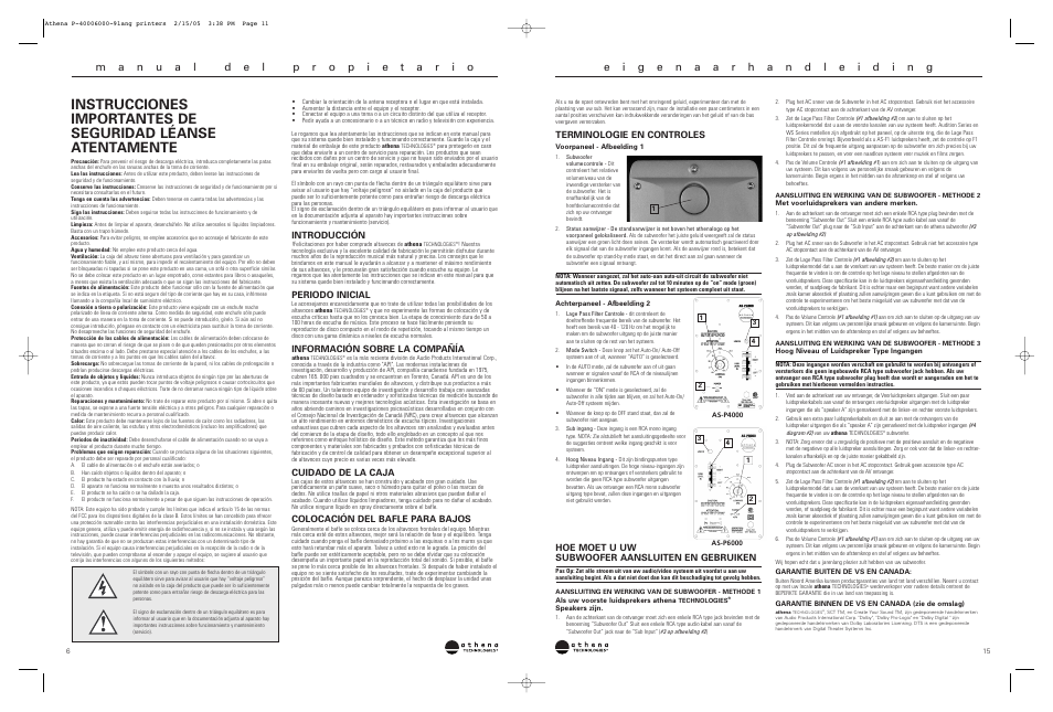 Athena Technologies AS-P6000 User Manual | Page 6 / 10