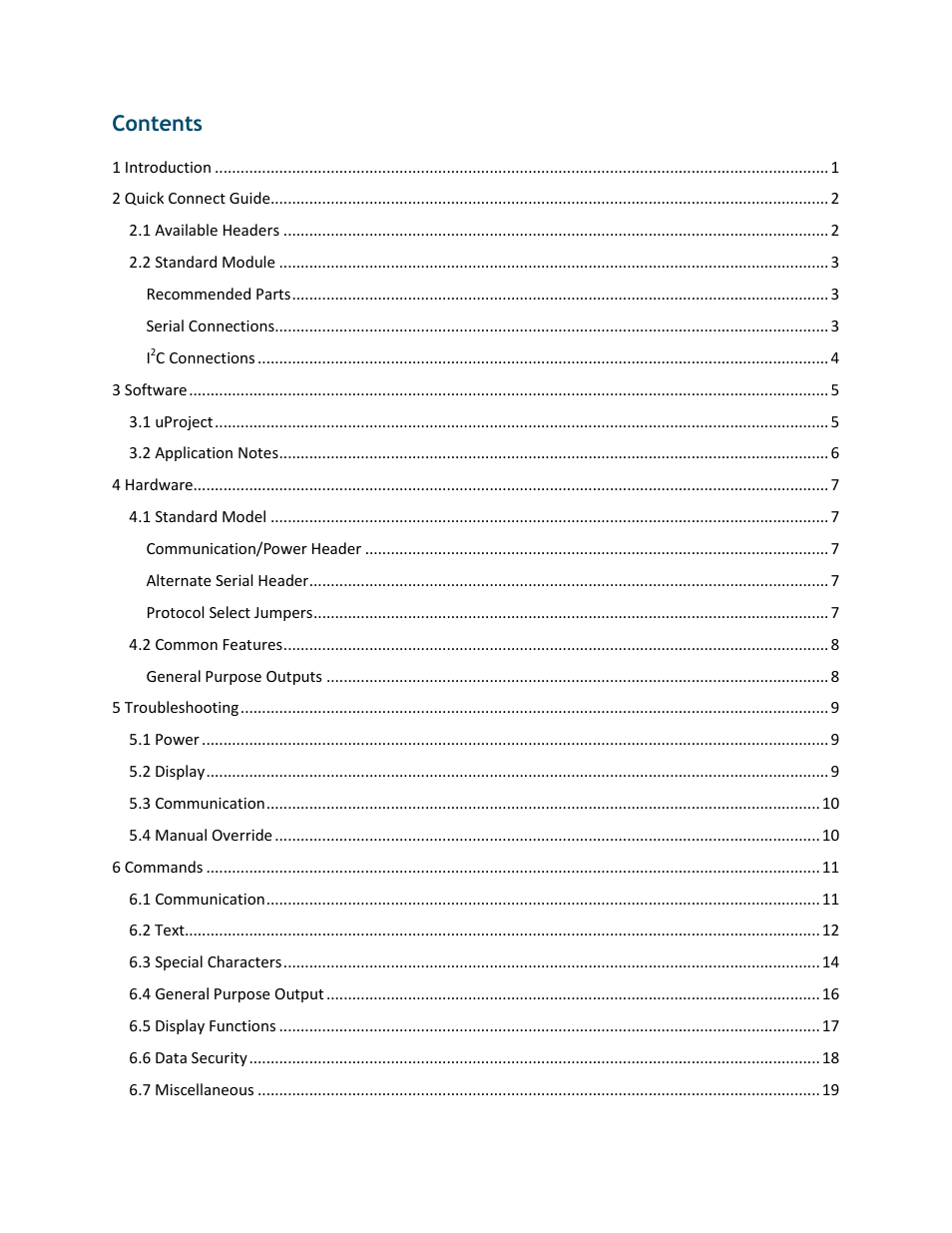 Matrix Orbital LCD0821 User Manual | Page 3 / 31