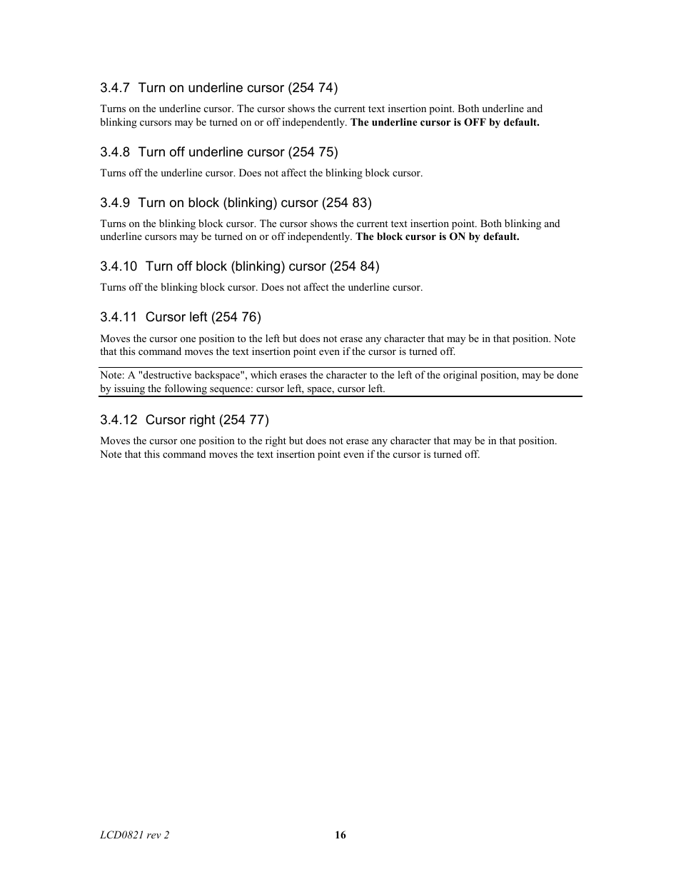 Matrix Orbital LCD0821 Legacy User Manual | Page 16 / 29