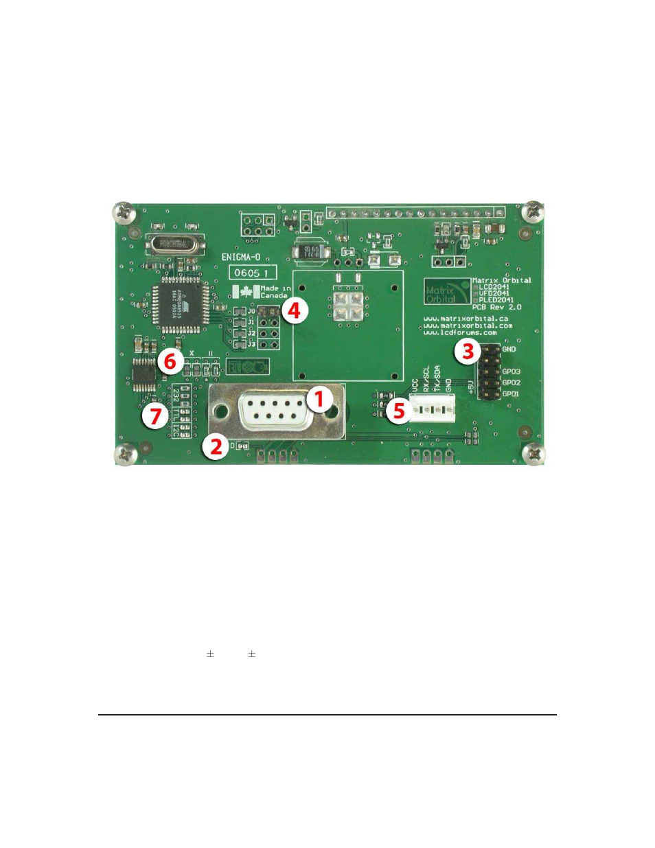 2hardware information, 1 db-9 connector | Matrix Orbital LCD2041 User Manual | Page 11 / 55