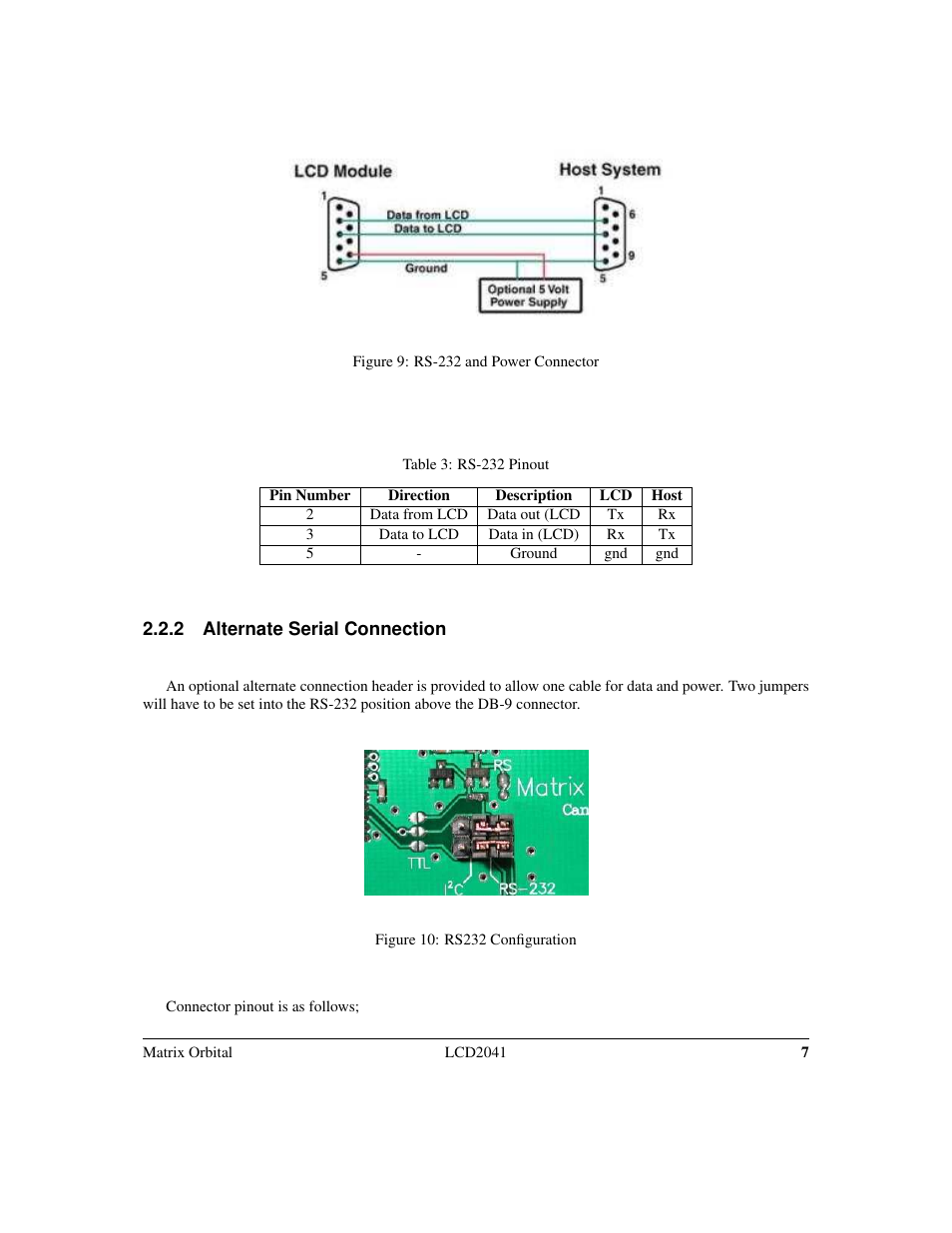 Matrix Orbital LCD2041 Legacy User Manual | Page 10 / 33