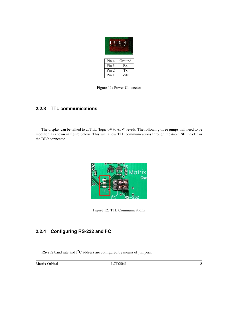 Matrix Orbital LCD2041 Legacy User Manual | Page 11 / 33