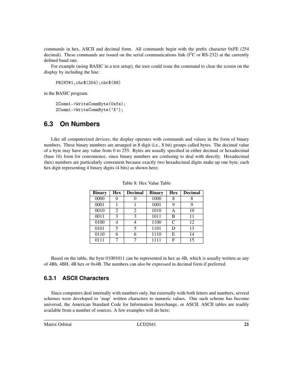 3 on numbers | Matrix Orbital LCD2041 Legacy User Manual | Page 24 / 33