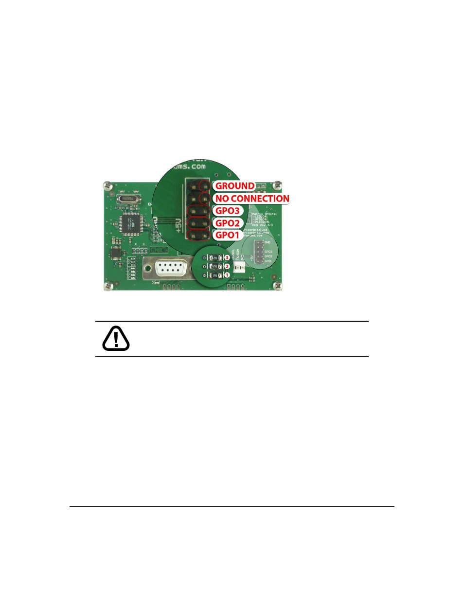 4 general purpose outputs, 5 manual override | Matrix Orbital VFD2041 User Manual | Page 19 / 53