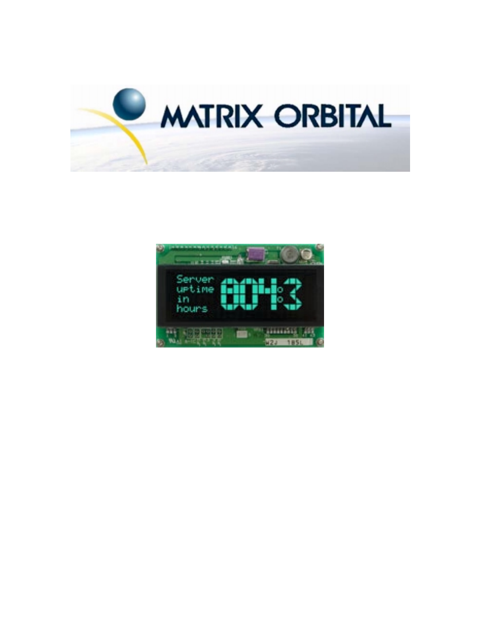 Matrix Orbital VFD2041 Legacy User Manual | 30 pages