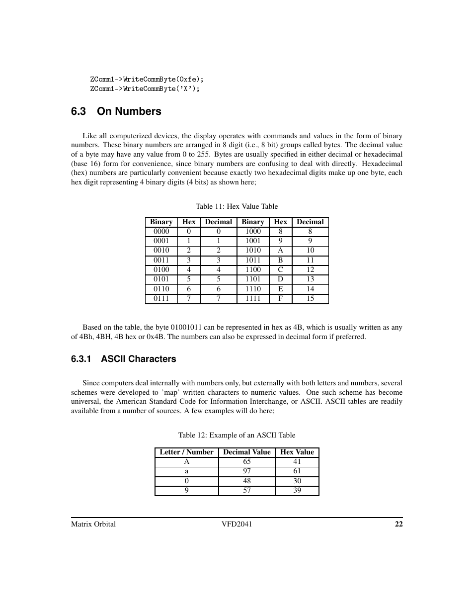 3 on numbers | Matrix Orbital VFD2041 Legacy User Manual | Page 25 / 34