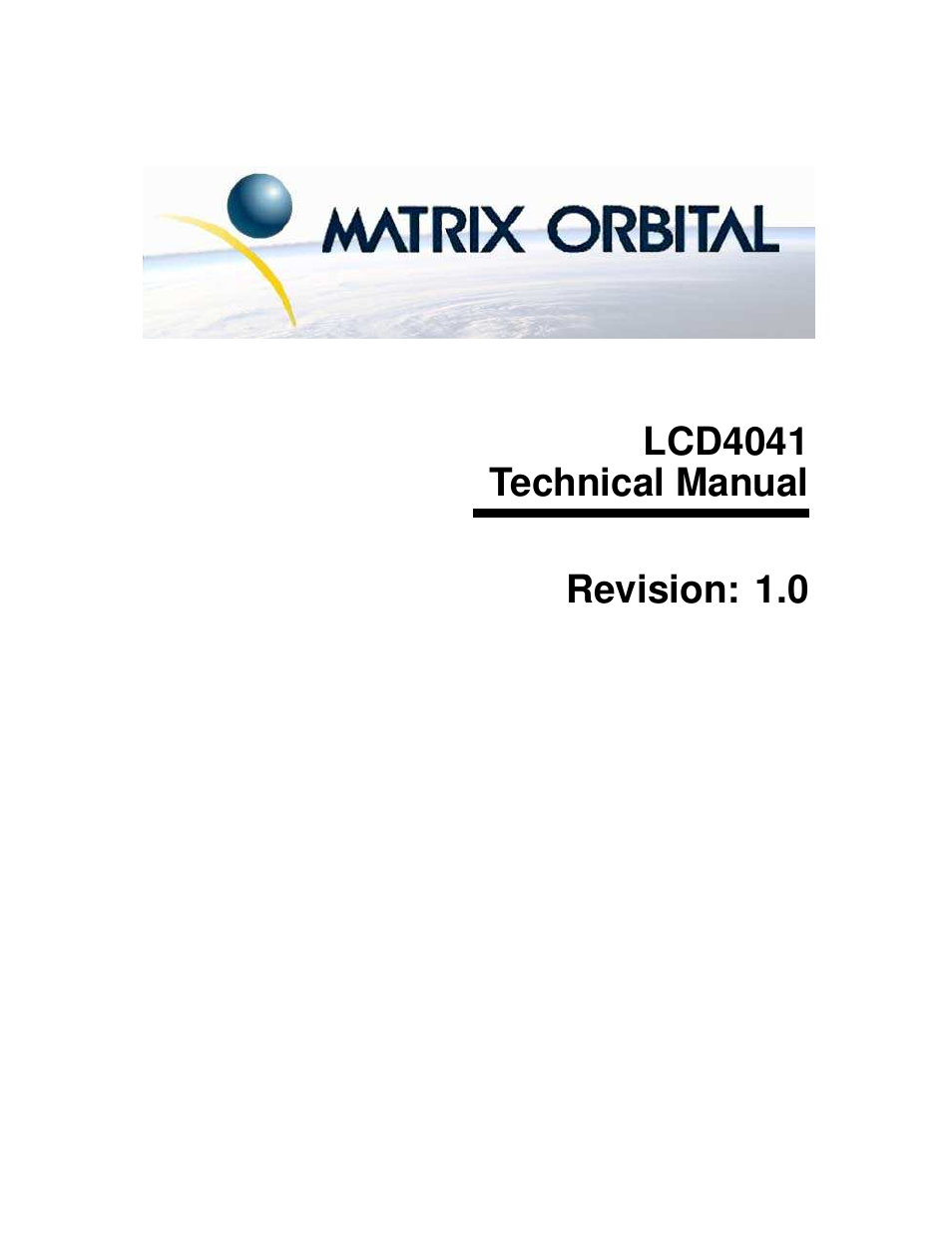 Matrix Orbital LCD/VFD Legacy User Manual | 34 pages