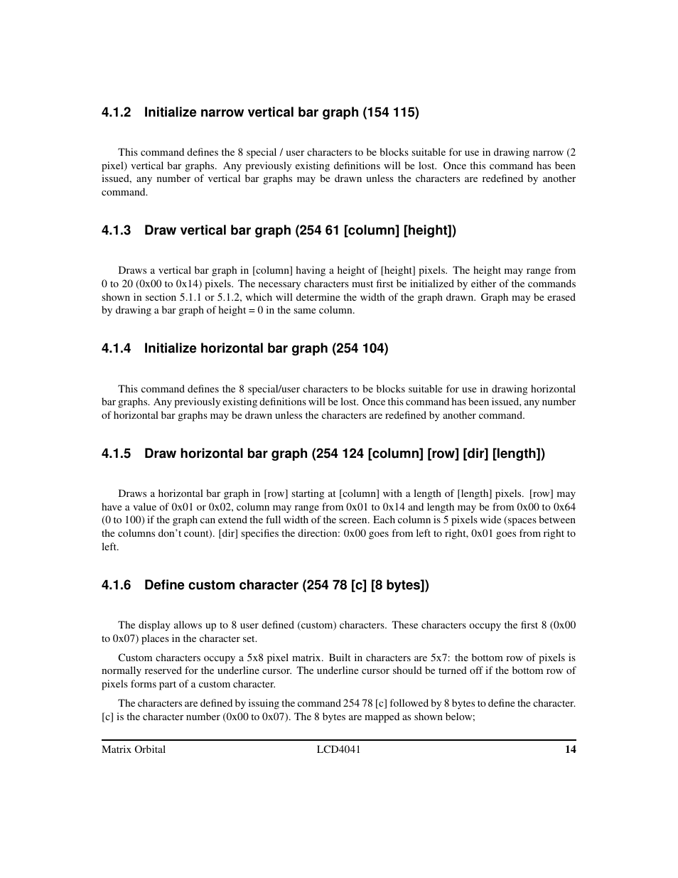 Matrix Orbital LCD/VFD Legacy User Manual | Page 17 / 34