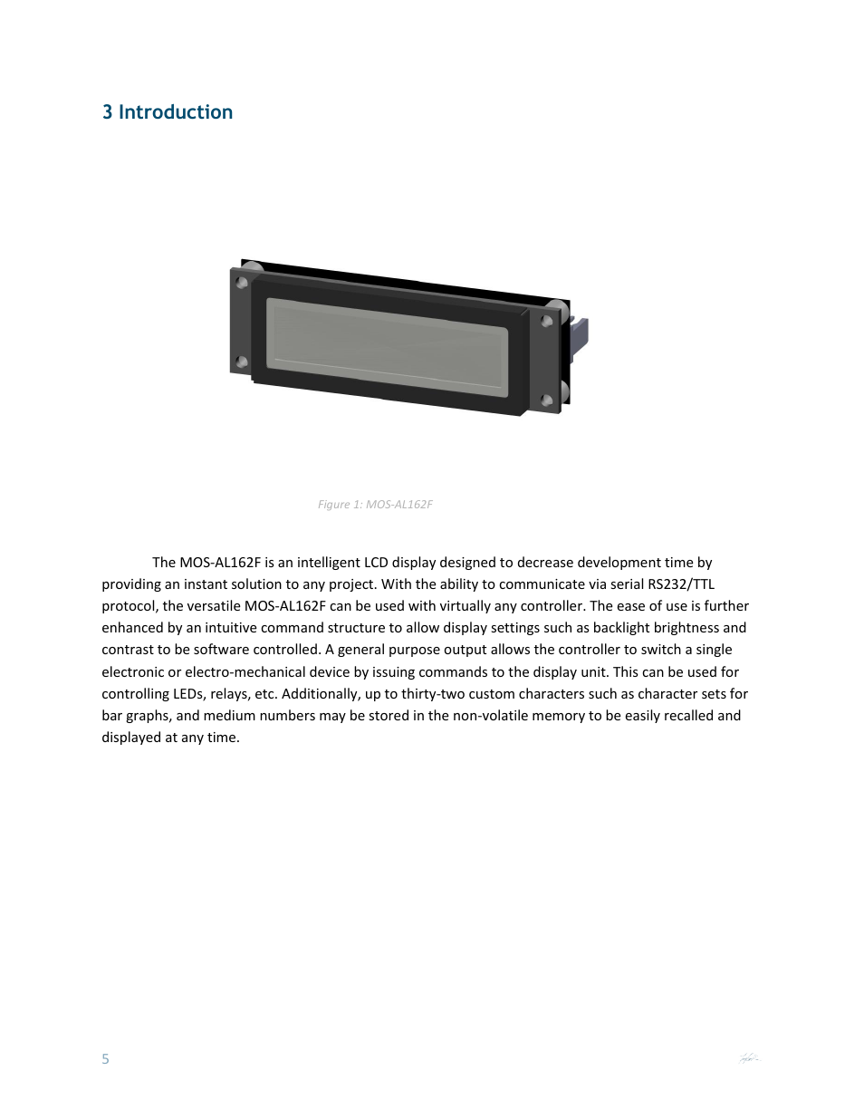 3 introduction | Matrix Orbital MOS-AL162F User Manual | Page 5 / 27