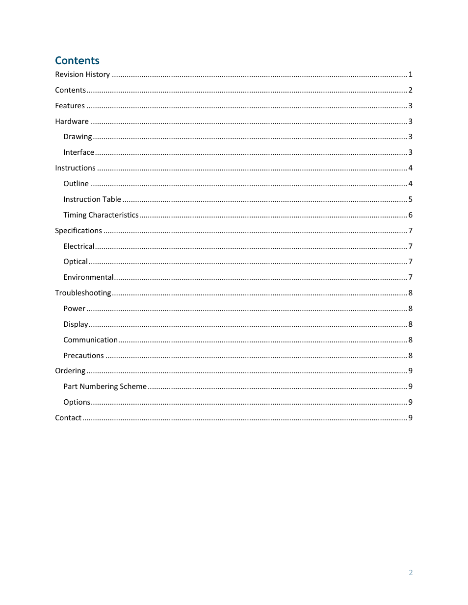 Matrix Orbital MOP-GL24064A User Manual | Page 3 / 10