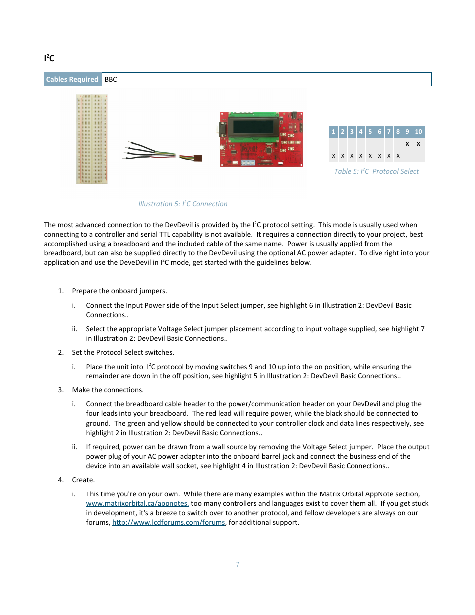 Matrix Orbital DD-DB1 LCD/VFD Dev Board User Manual | Page 9 / 47