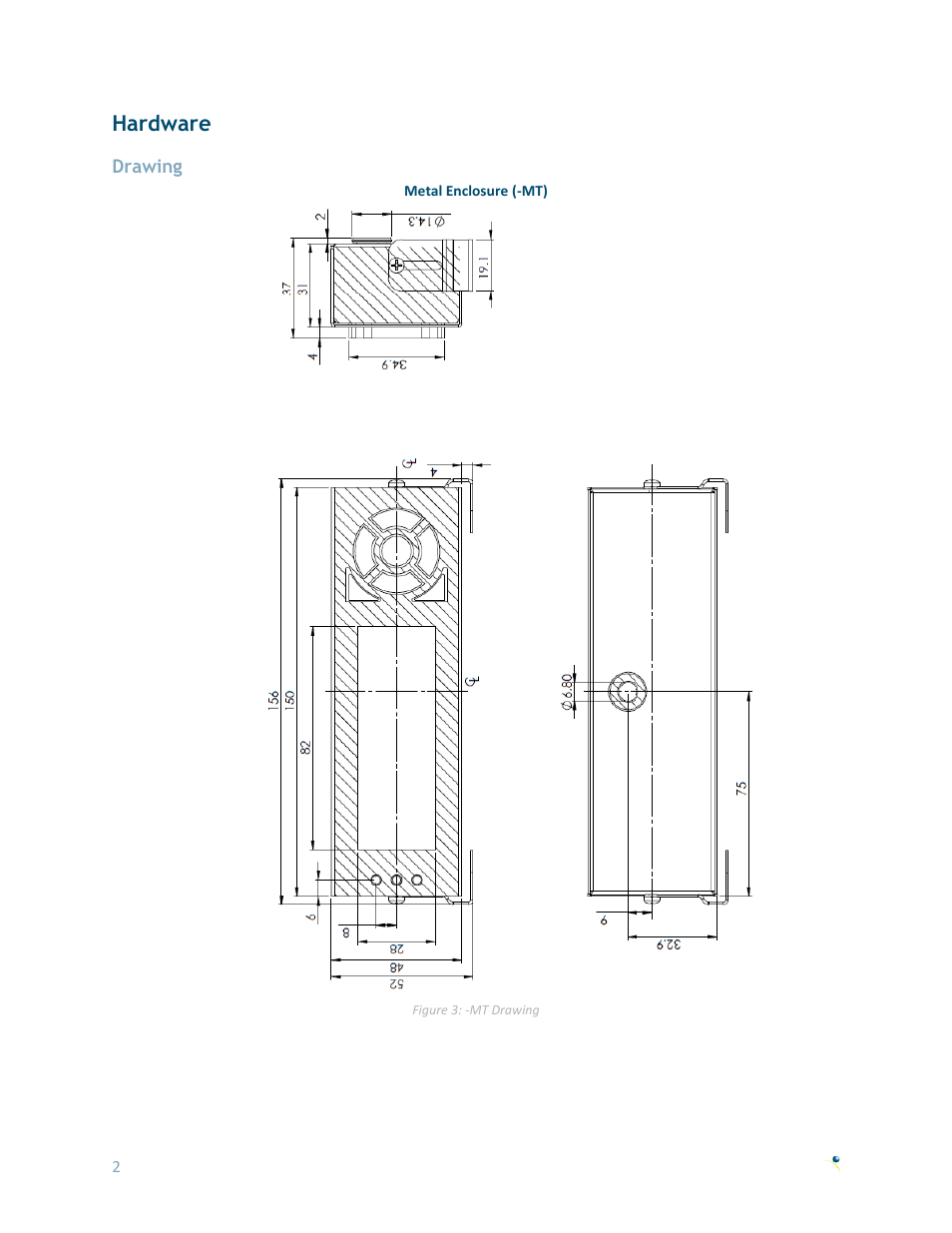 Hardware, Drawing | Matrix Orbital EGLK19264A-7T User Manual | Page 5 / 11