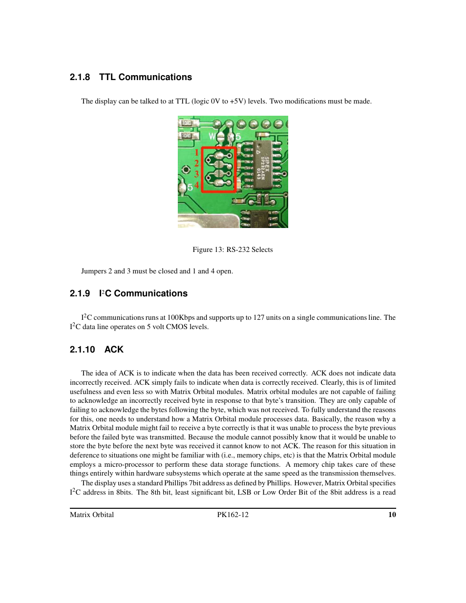Matrix Orbital PK162-12 User Manual | Page 14 / 44