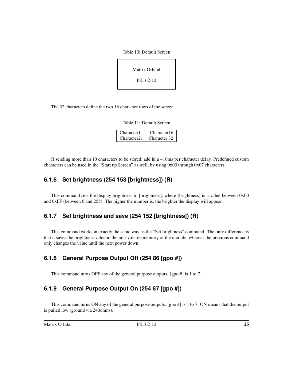 Matrix Orbital PK162-12 User Manual | Page 29 / 44