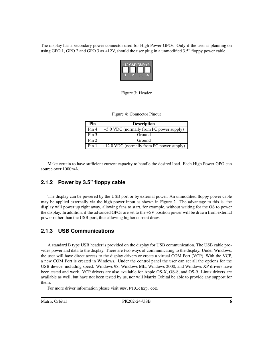 Matrix Orbital PK202-24-USB User Manual | Page 10 / 48