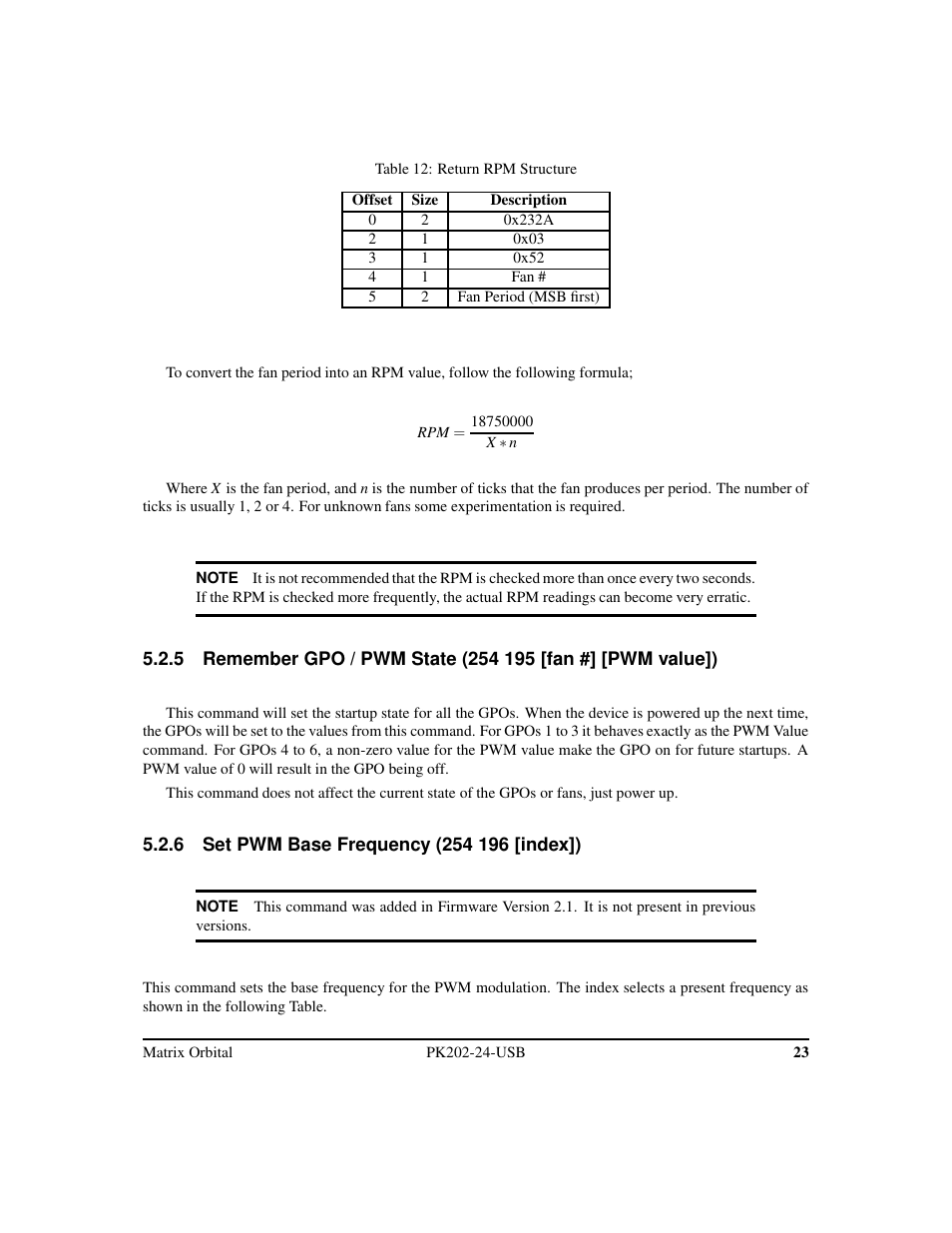 Matrix Orbital PK202-24-USB User Manual | Page 27 / 48