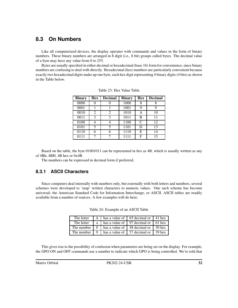 3 on numbers | Matrix Orbital PK202-24-USB User Manual | Page 36 / 48