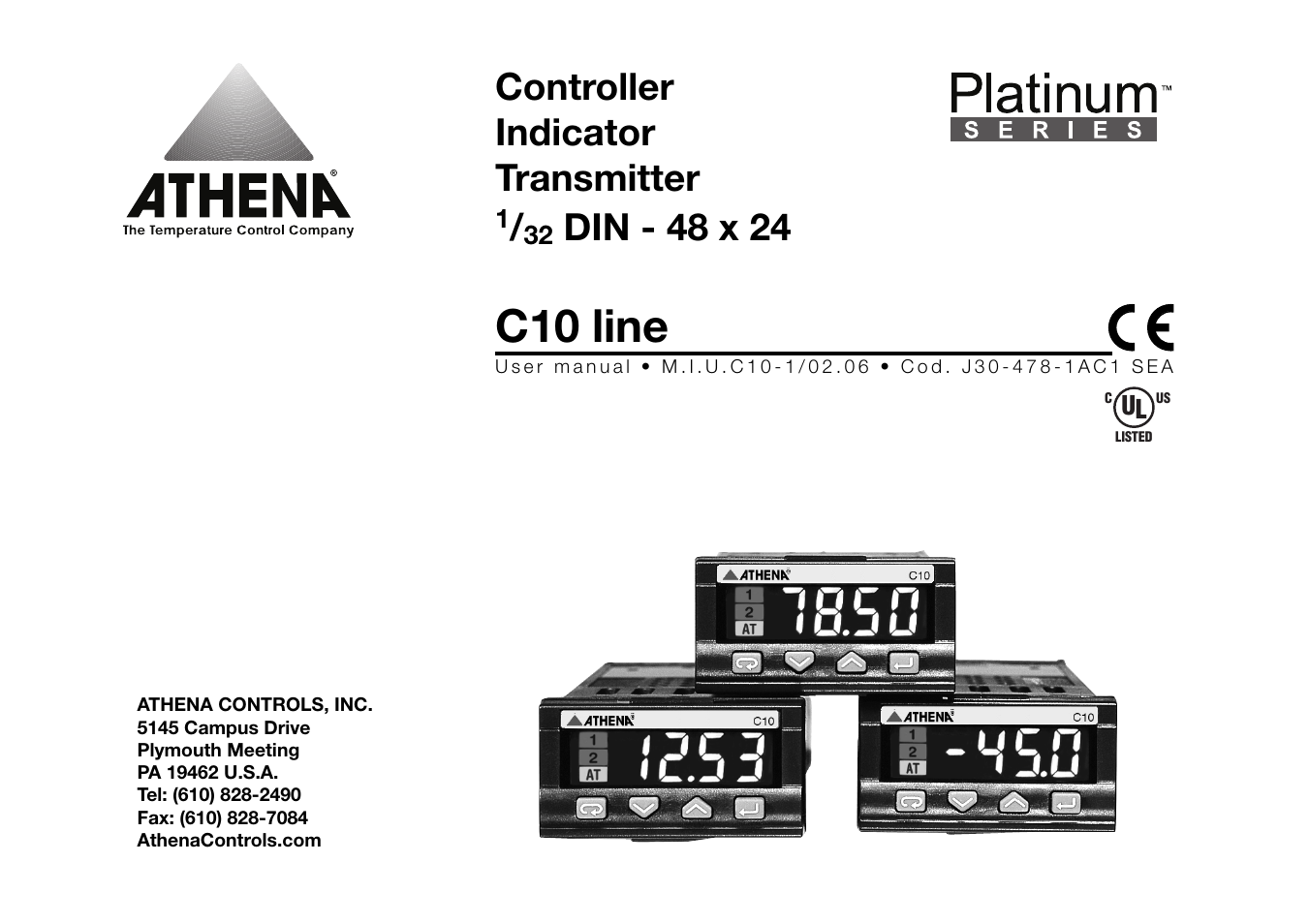 Athena Technologies PLATINUM C10 User Manual | 34 pages