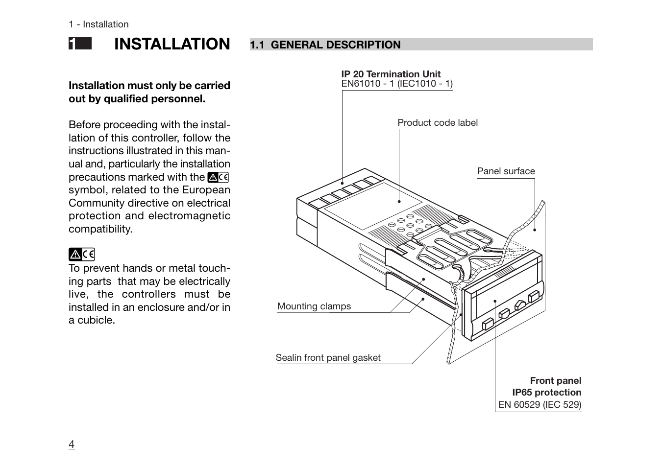 1installation | Athena Technologies PLATINUM C10 User Manual | Page 5 / 34