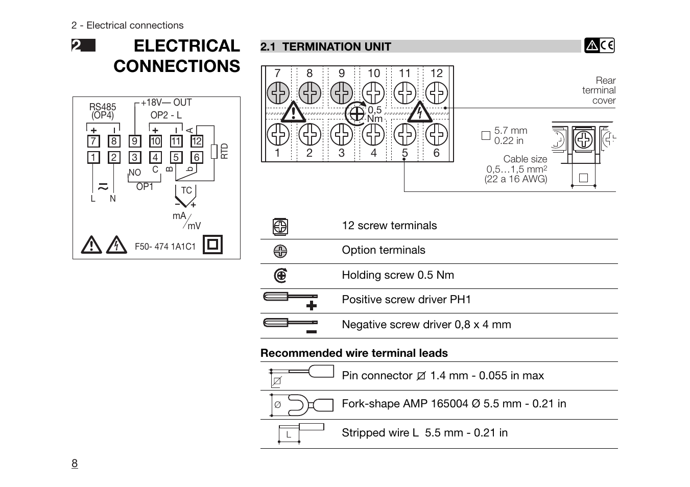 2electrical connections | Athena Technologies PLATINUM C10 User Manual | Page 9 / 34