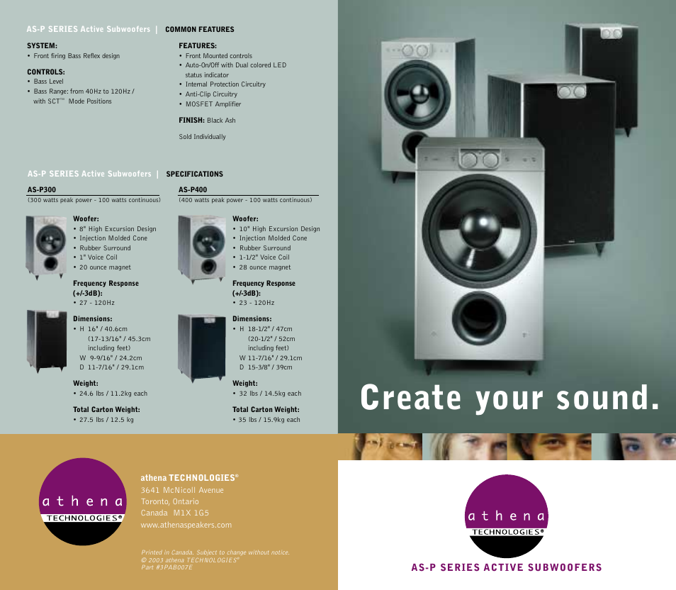 Athena Technologies Athena AS-P300 User Manual | 2 pages