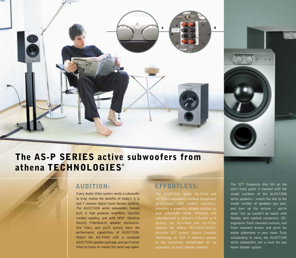 Audition: effortless | Athena Technologies Athena AS-P300 User Manual | Page 2 / 2