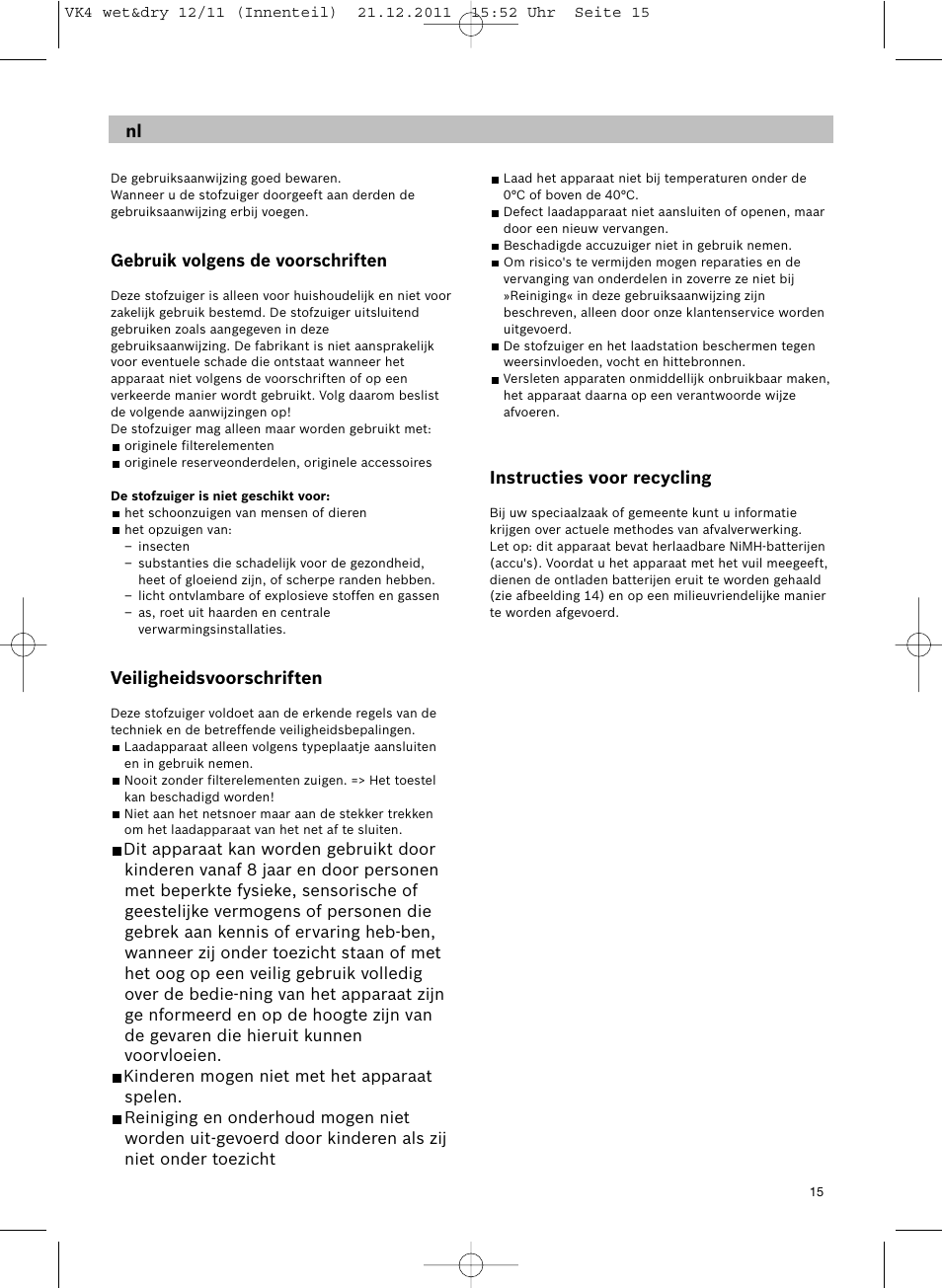 Siemens VK40B01 User Manual | Page 17 / 82