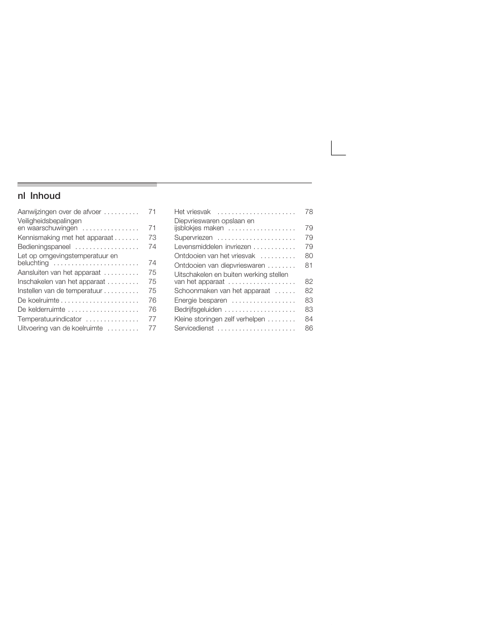 Nląinhoud | Siemens KI38CA50 User Manual | Page 4 / 91