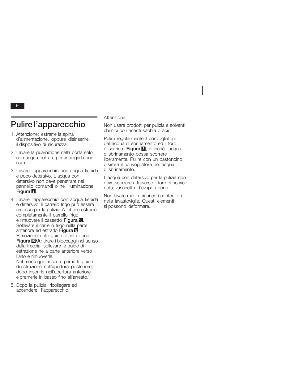 Pulire l'apparecchio | Siemens KI38CA50 User Manual | Page 66 / 91