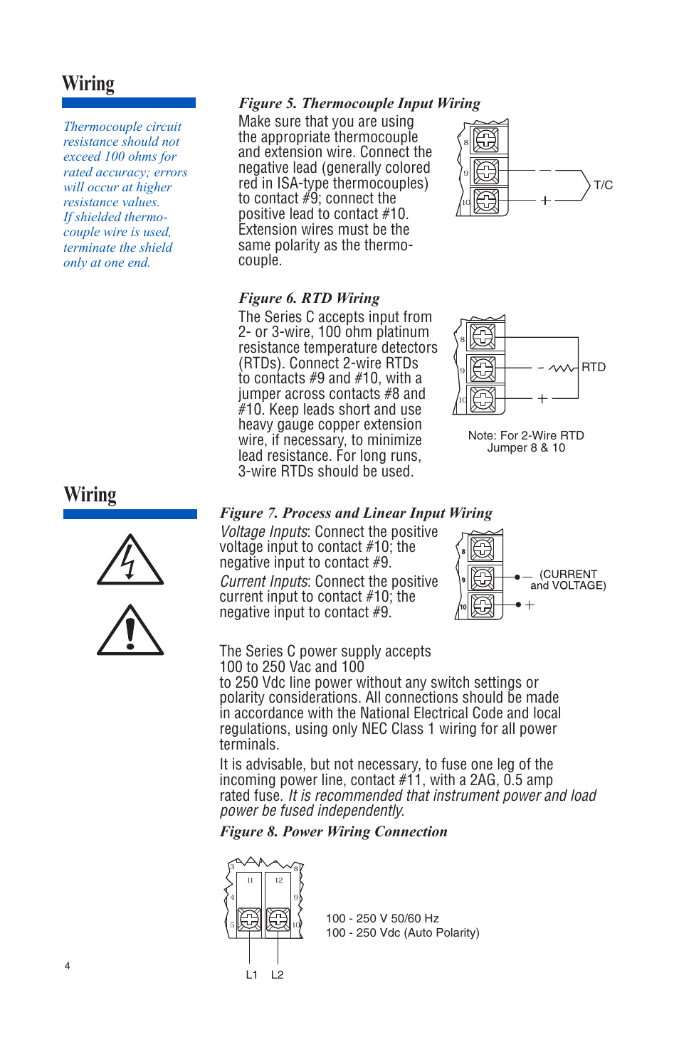 Wiring | Athena Technologies 16C User Manual | Page 8 / 48