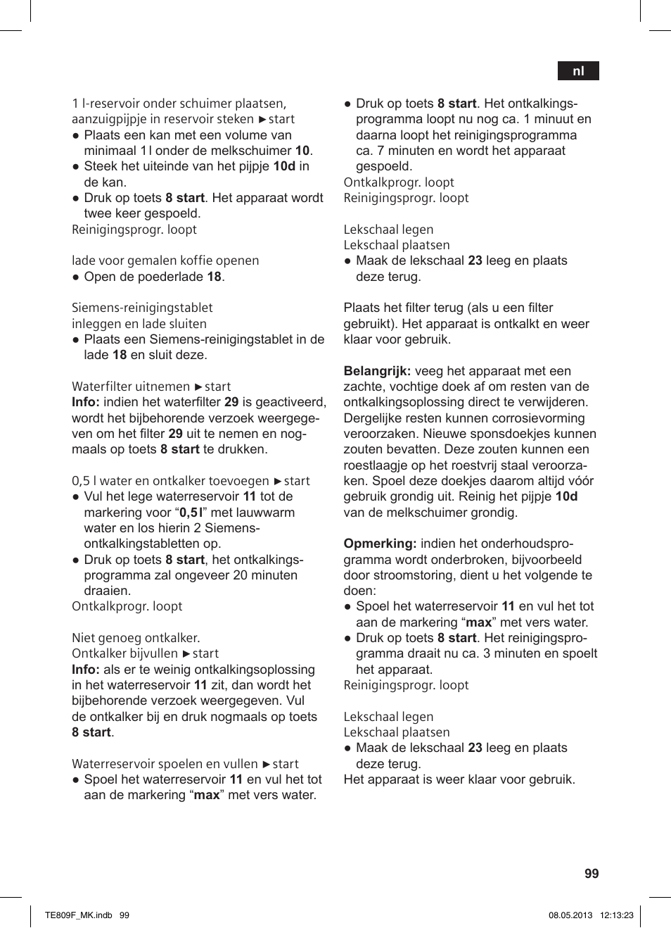 Siemens TE809F01DE User Manual | Page 103 / 140