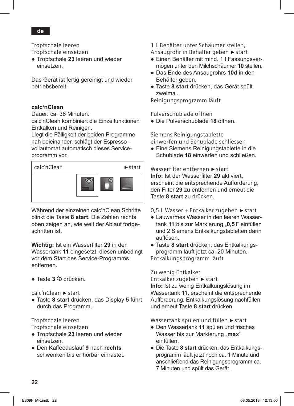 Siemens TE809F01DE User Manual | Page 26 / 140