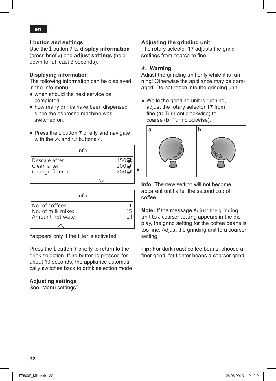 Siemens TE809F01DE User Manual | Page 36 / 140