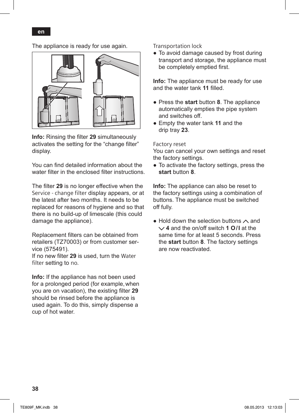 Siemens TE809F01DE User Manual | Page 42 / 140