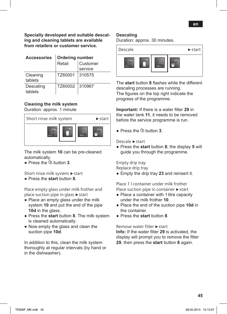 Siemens TE809F01DE User Manual | Page 49 / 140