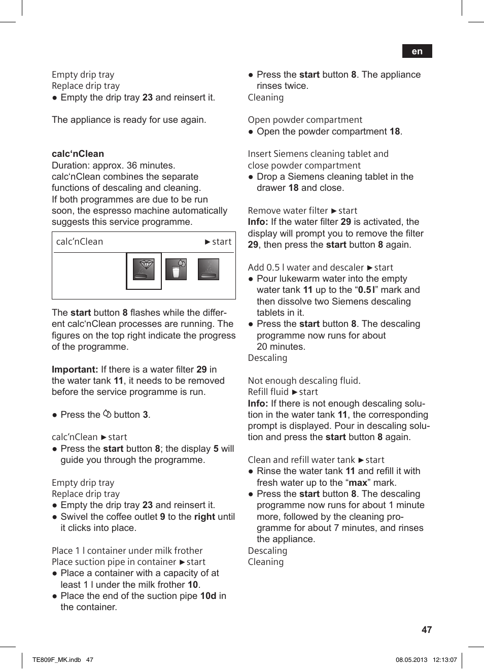 Siemens TE809F01DE User Manual | Page 51 / 140