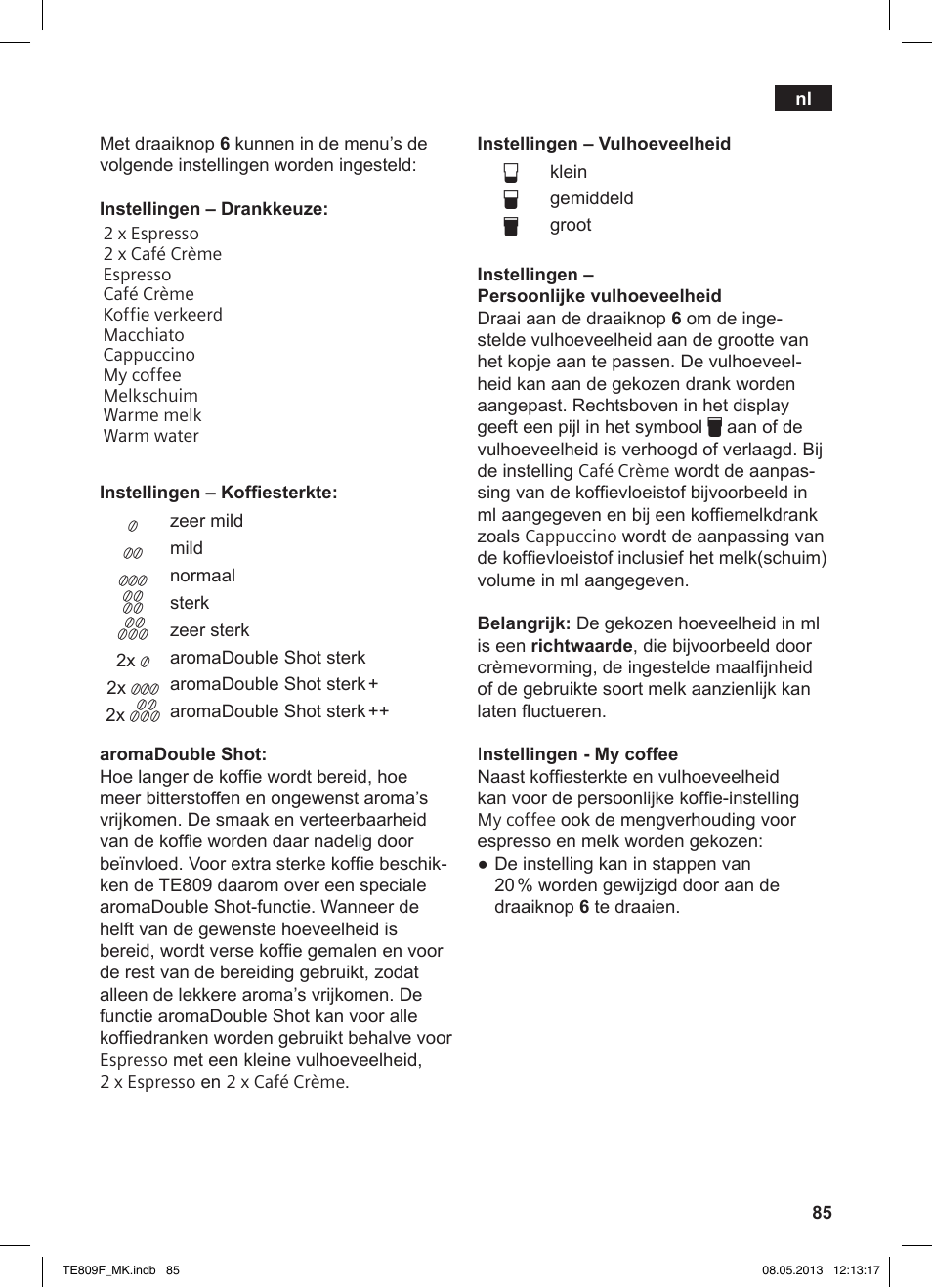 Siemens TE809F01DE User Manual | Page 89 / 140