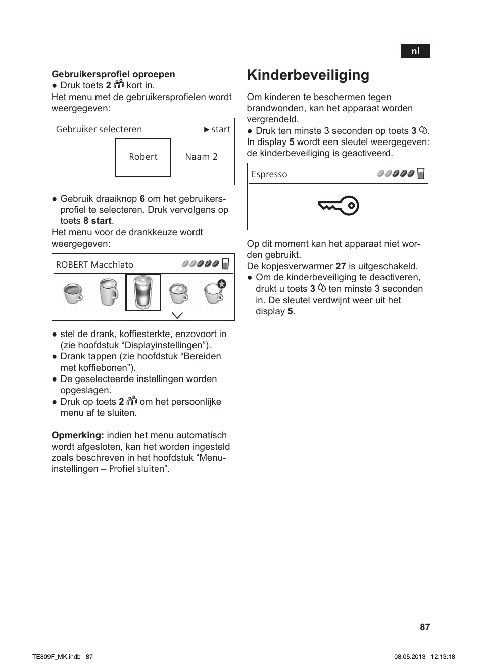 Kinderbeveiliging | Siemens TE809F01DE User Manual | Page 91 / 140