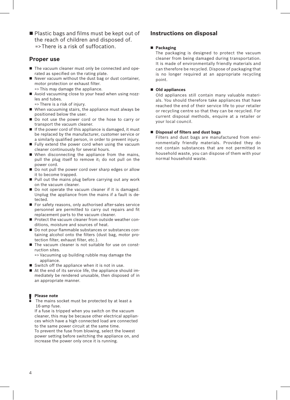 Proper use, Instructions on disposal | Siemens VSQ8SEN72A User Manual | Page 5 / 103