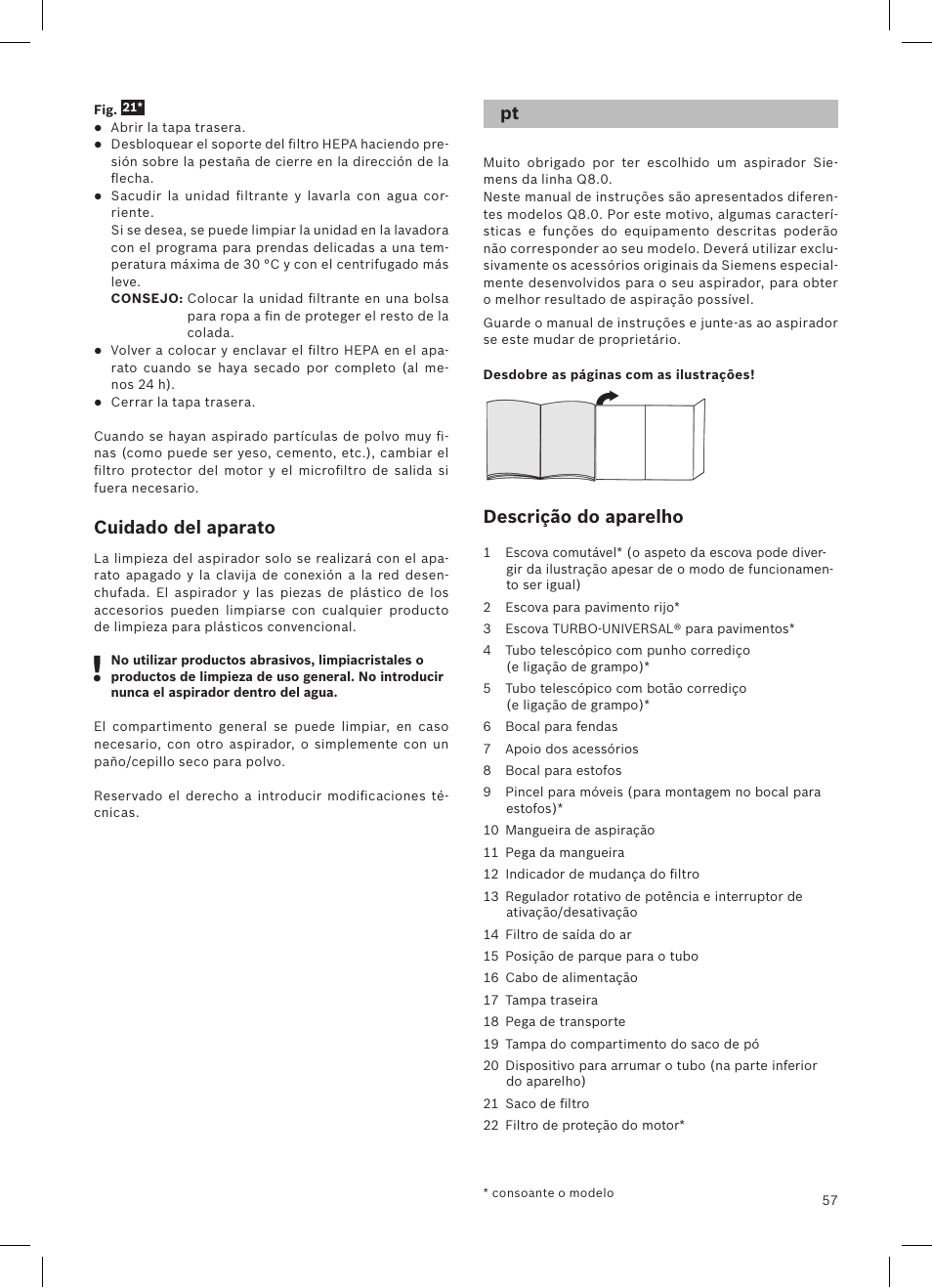 Siemens VSQ8SEN72A User Manual | Page 58 / 103