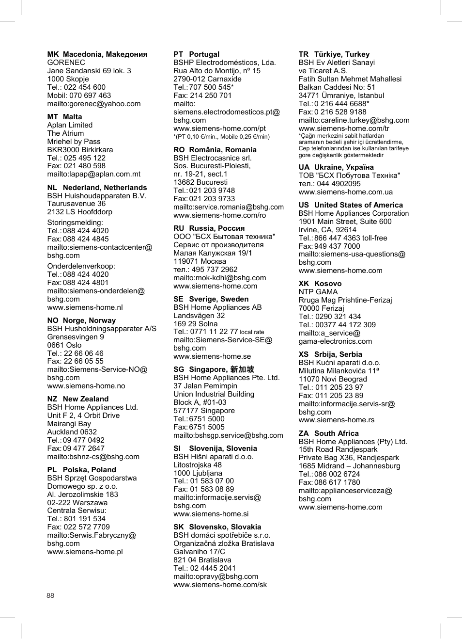Siemens VSQ8SEN72A User Manual | Page 89 / 103
