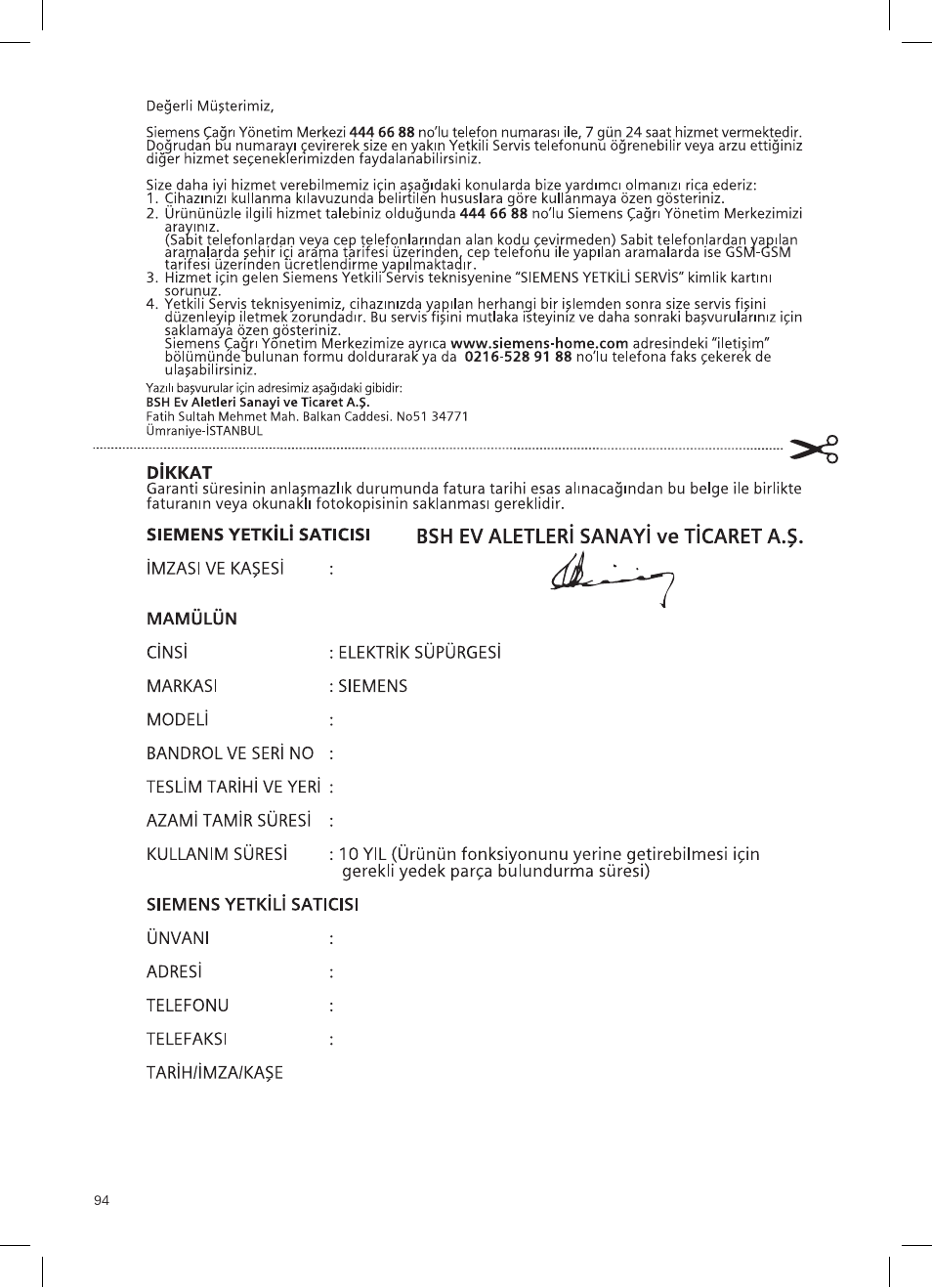 Siemens VSQ8SEN72A User Manual | Page 95 / 103