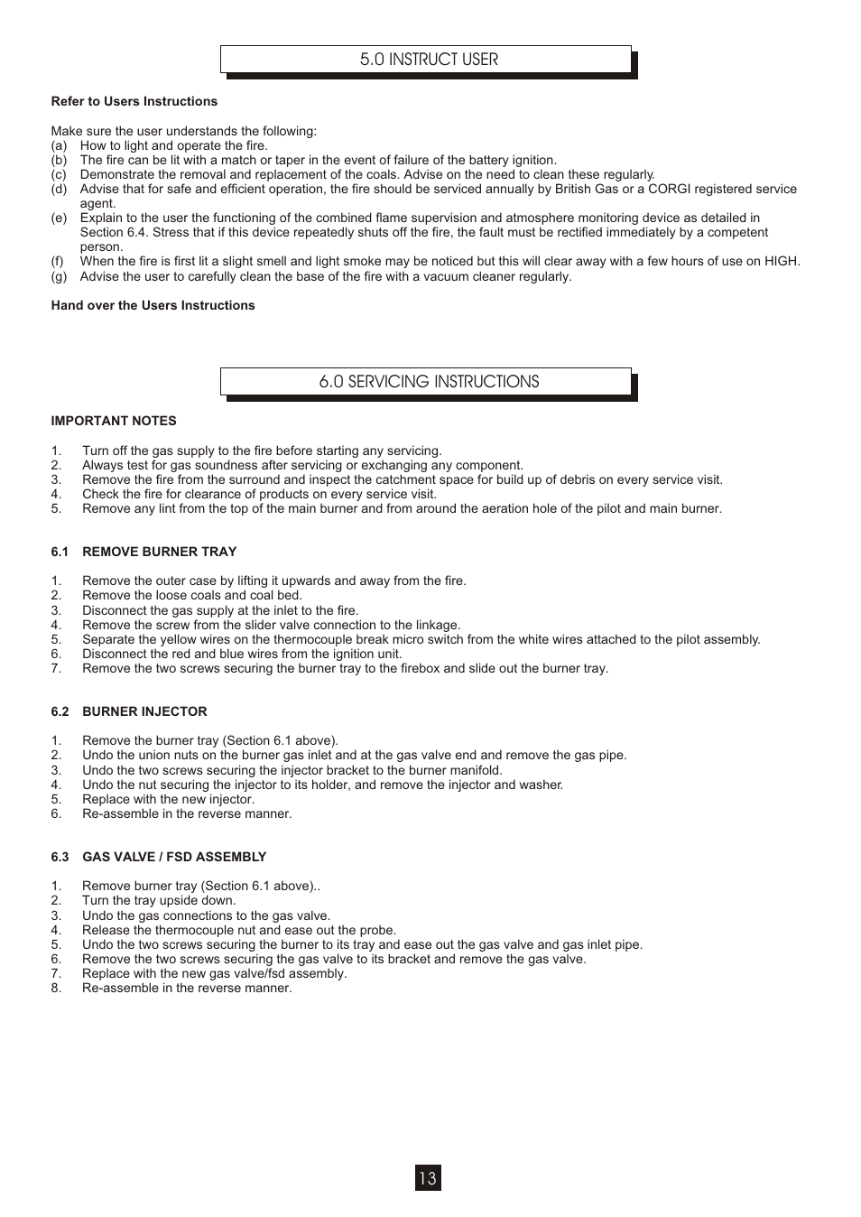 13 6.0 servicing instructions, 0 instruct user | Athena Technologies A88028 User Manual | Page 13 / 16
